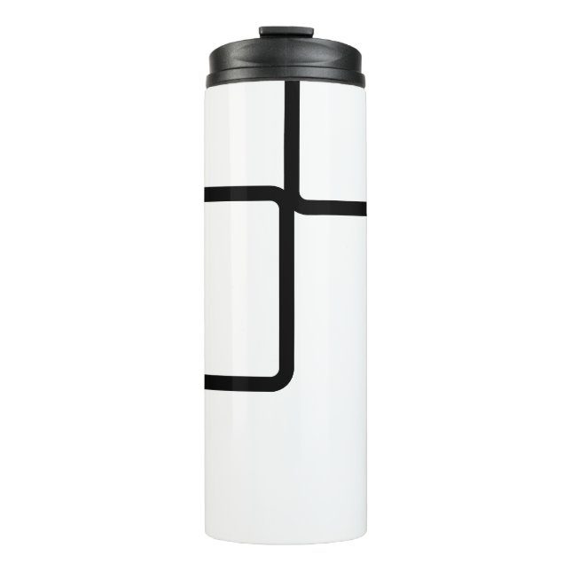  Black and white Thermal Tumbler (Front)