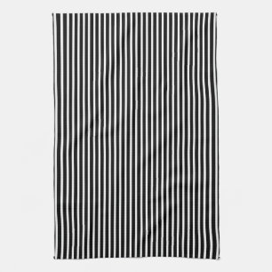 Black and White Thin Striped Tea Towel