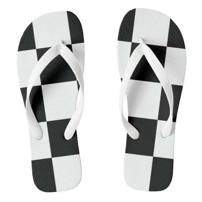 Black and white  thongs (Footbed)