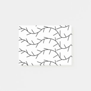 Black and White Thorn Pattern Post-it Notes
