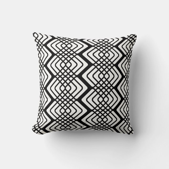 Black and White Throw Pillow (Front)