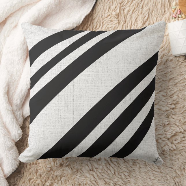 Black and White Throw Pillow (Blanket)