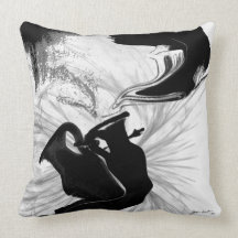 Black and White Throw Pillow