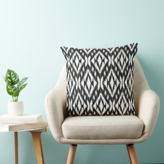 black and white tie-dye cushion