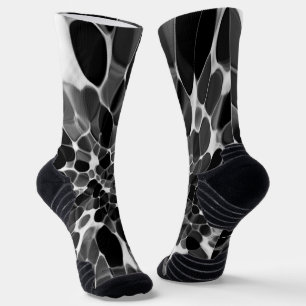 Black and white Tie-dye Socks
