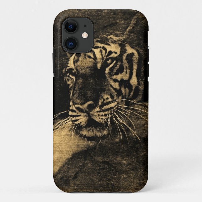 Black and White Tiger Case-Mate iPhone Case (Back)