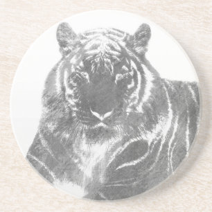 Black and White Tiger Coaster