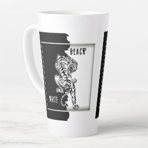 Black and white tiger coffee mug