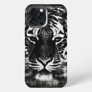 Black and White Tiger iPhone 13 Pro Max Case