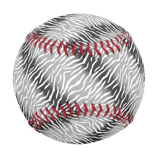 black and white tiger print baseball (Front)