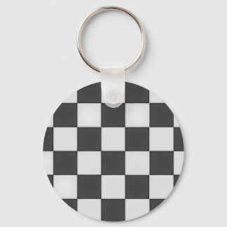 Black and white tiled Floor surface Key Ring