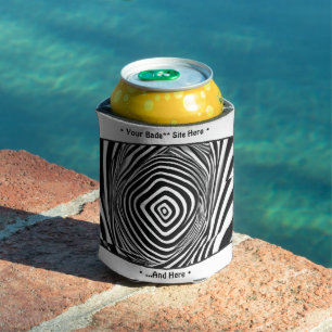 Black and White Time-Warp Style Illusion Can Cooler