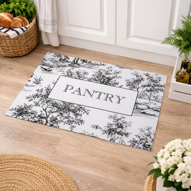 Black and White Toile Pantry Doormat (Creator Uploaded)