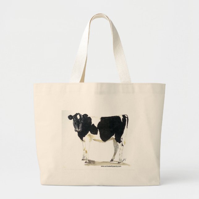 black and white tote bag (Front)