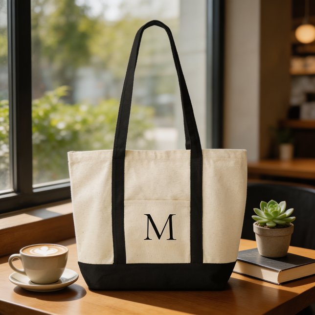 Black and White trendy modern simple typography  Tote Bag (Creator Uploaded)