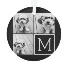 Black and White Trendy Photo Collage with Monogram