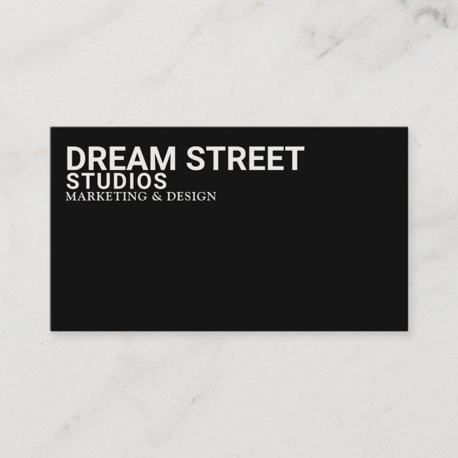 Black and White Trendy Professional Minimal Business Card (Front)
