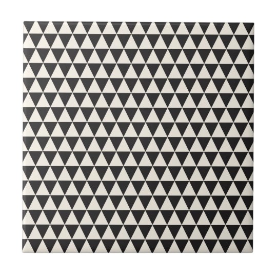 Black and White Triangle Geometric Pattern Tile | Zazzle.com.au