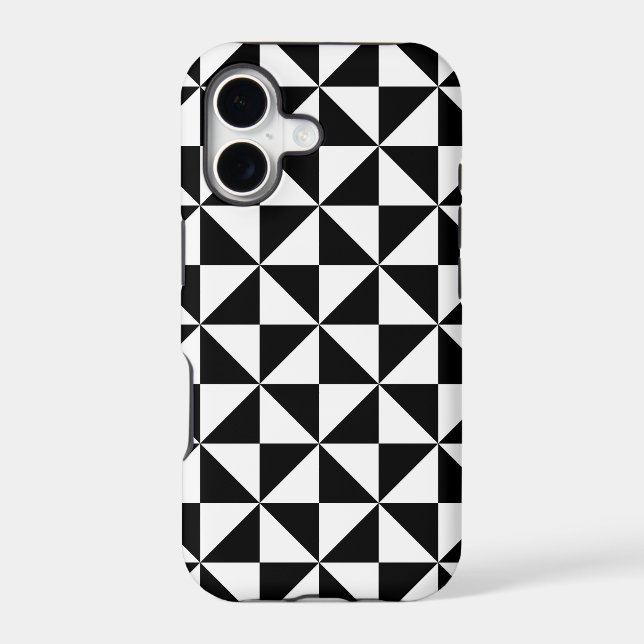 Black And White Triangle Pattern (Back)