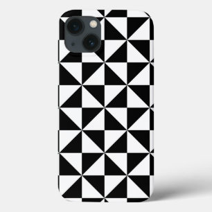 Black And White Triangle Pattern iPhone 13 Case