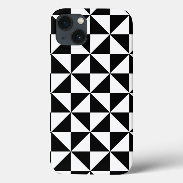 Black And White Triangle Pattern Case-Mate iPhone Case (Back)