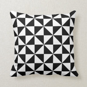 Black And White Triangle Pattern Cushion