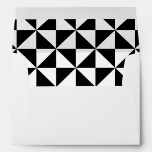 Black And White Triangle Pattern Envelope