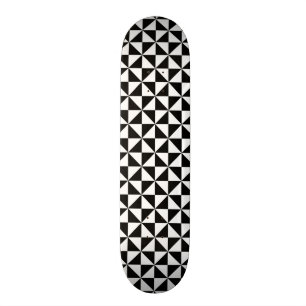 Black And White Triangle Pattern Skateboard