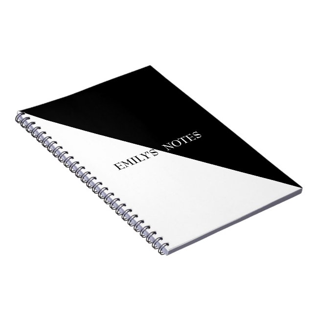 Black And White Triangles Notebook (Right Side)