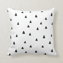 Black and White Triangles Pillow