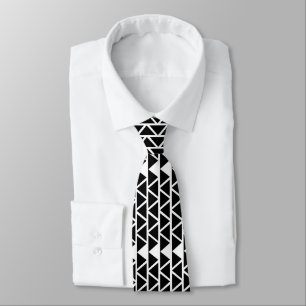 Black and White Triangles Tie