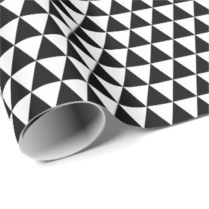Black and White Triangles Wrapping Paper