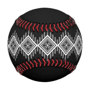 Black and White Tribal Art Baseball