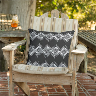 Black and White Tribal Art Cushion
