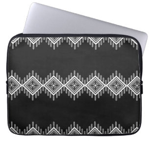 Black and White Tribal Art Laptop Sleeve