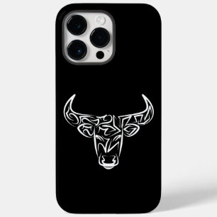 Black and White Tribal Bull / Ox Case-Mate iPhone 14 Pro Max Case