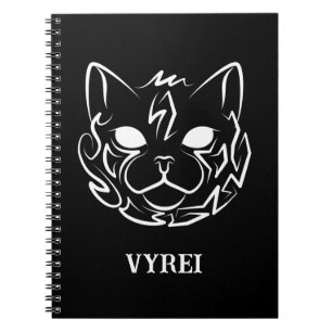 Black and White Tribal Bull / Ox Notebook