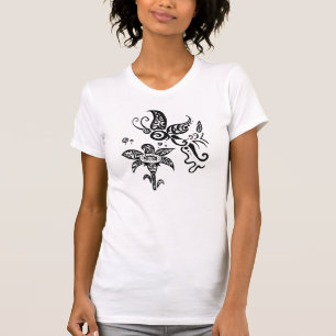 Black and white tribal butterfly T-Shirt