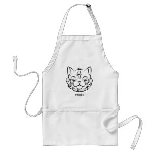 Black and White Tribal Cat Standard Apron