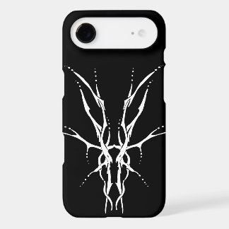 Black and White Tribal Deer Skull Hunting Design
