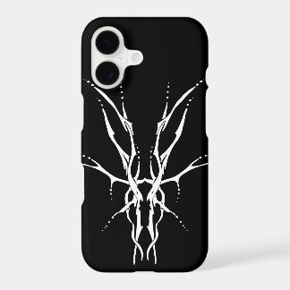 Black and White Tribal Deer Skull Hunting Design