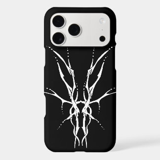 Black and White Tribal Deer Skull Hunting Design