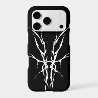 Black and White Tribal Deer Skull Hunting Design