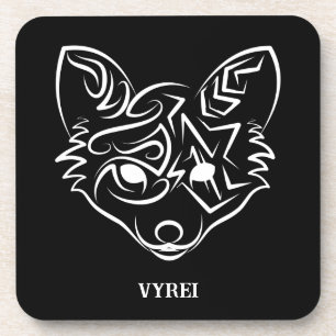 Black and White Tribal Eagle Beverage Coaster