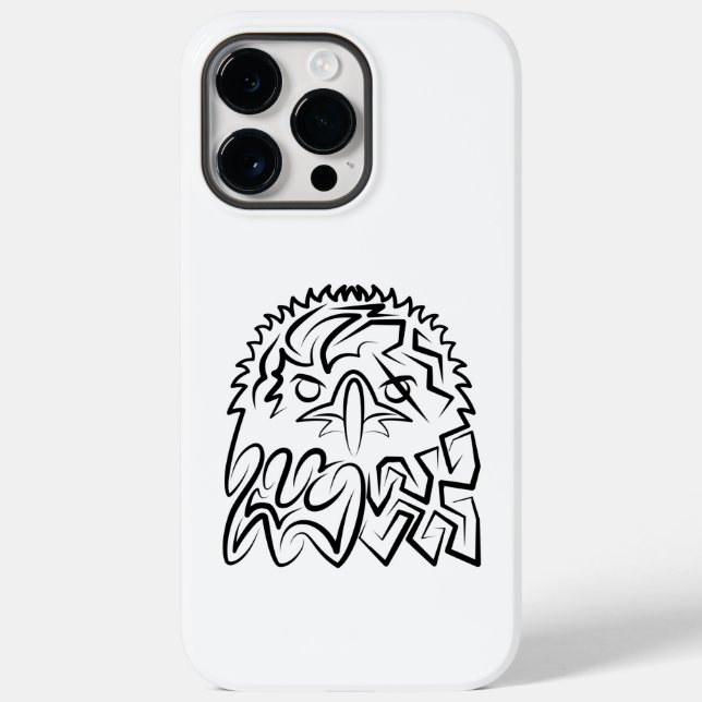 Black and White Tribal Eagle Case-Mate iPhone Case (Back)