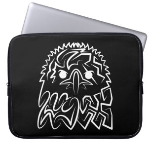 Black and White Tribal Eagle Laptop Sleeve