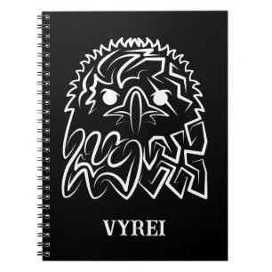 Black and White Tribal Eagle Notebook