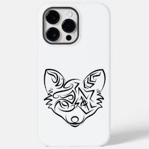 Black and White Tribal Fox Case-Mate iPhone 14 Pro Max Case