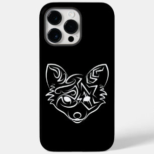 Black and White Tribal Fox Case-Mate iPhone 14 Pro Max Case