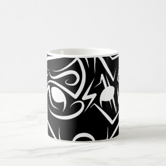 Black and White Tribal Fox Coffee Mug